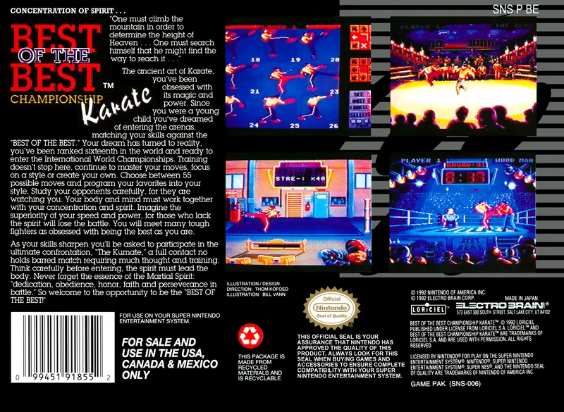 Best of the Best: Championship Karate box back