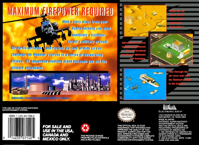 Desert Strike: Return to the Gulf box back