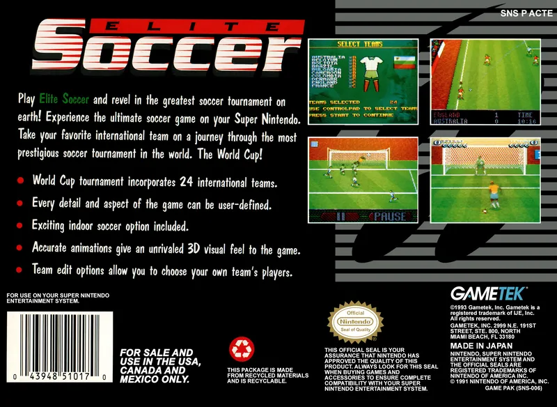 Elite Soccer box back