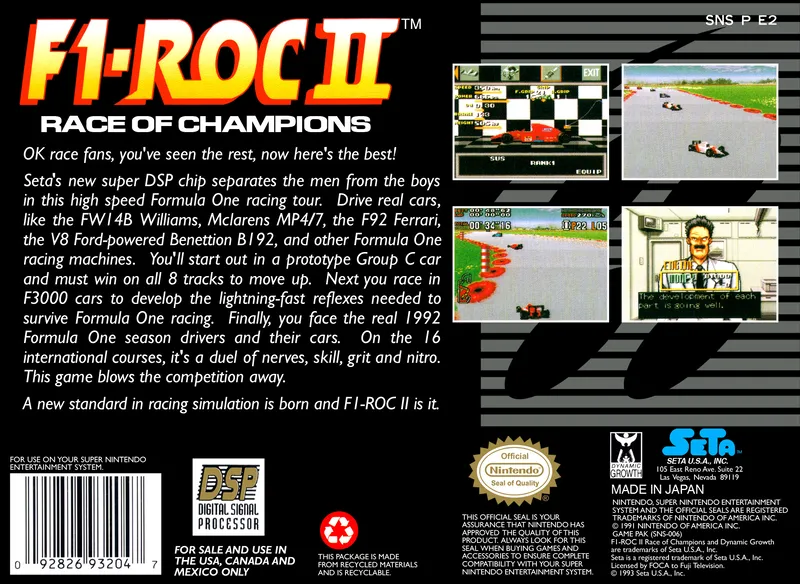 F1-ROC II: Race of Champions box back