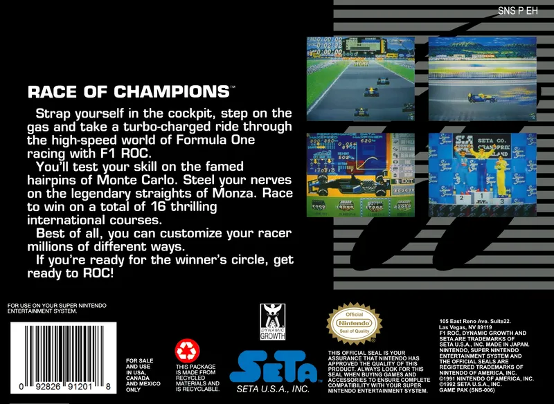 F1 ROC: Race of Champions box back