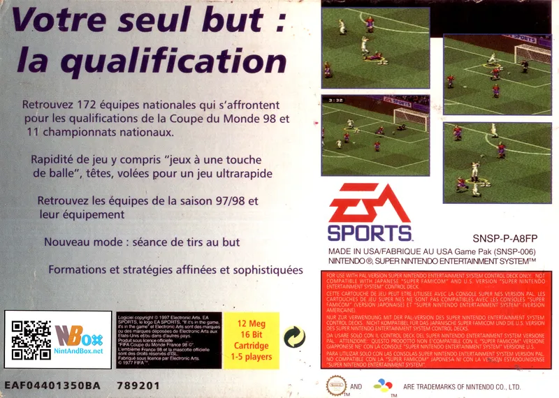 FIFA: Road to World Cup 98 box back