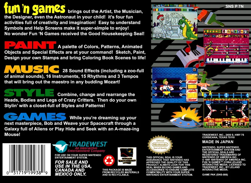 Fun 'n Games box back
