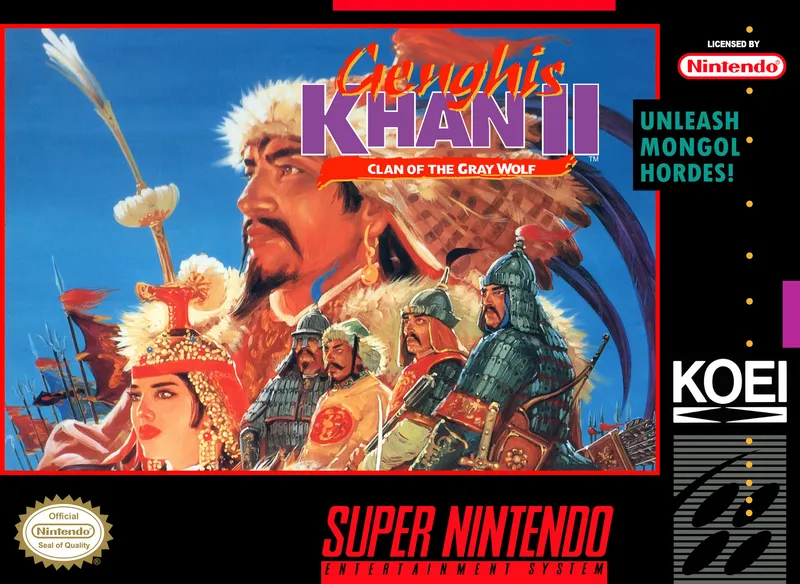 Genghis Khan II: Clan of the Gray Wolf box art