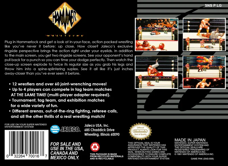 Hammerlock Wrestling box back