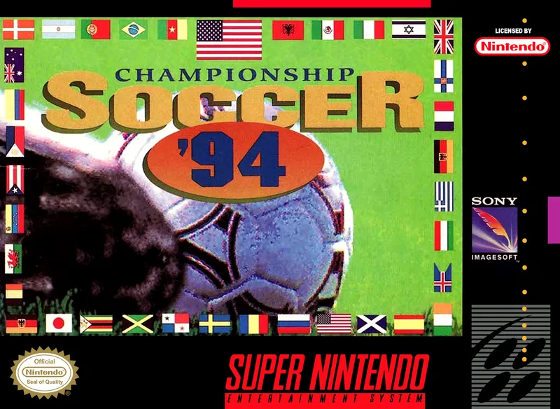 Championship Soccer '94 box art