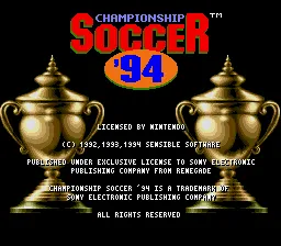 Championship Soccer '94 screenshot