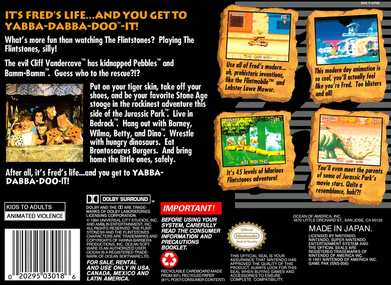 The Flintstones box back