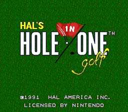 HAL's Hole in One Golf screenshot