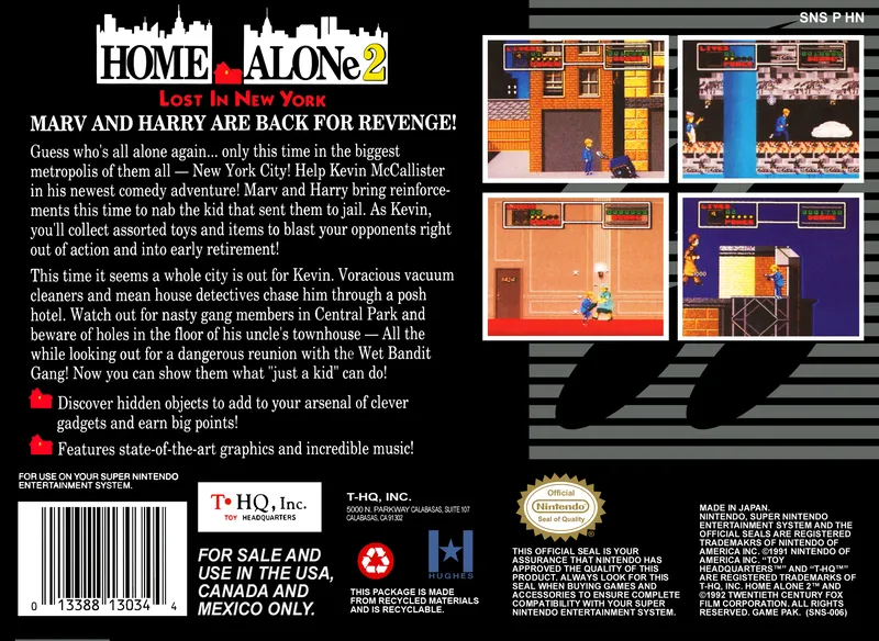 Home Alone 2: Lost in New York box back