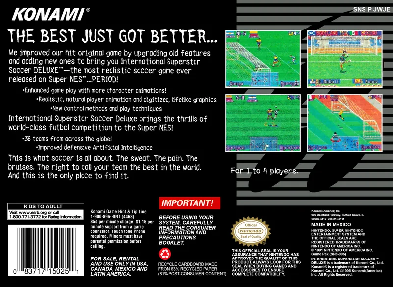 International Superstar Soccer Deluxe box back