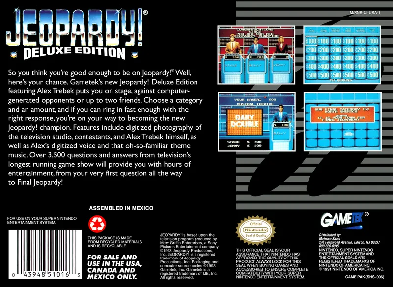 Jeopardy!: Deluxe Edition box back