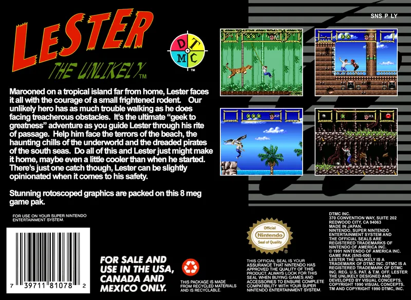 Lester the Unlikely box back