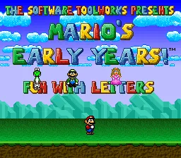 Mario's Early Years: Fun with Letters screenshot