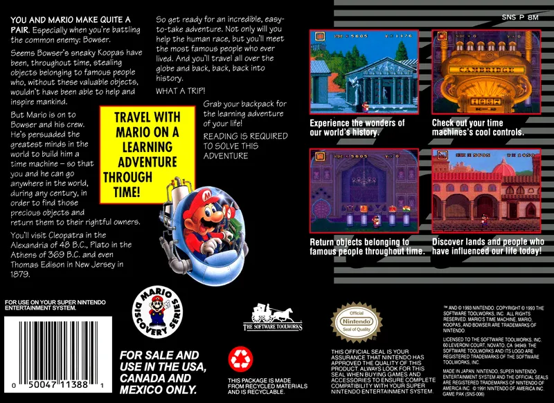 Mario's Time Machine box back