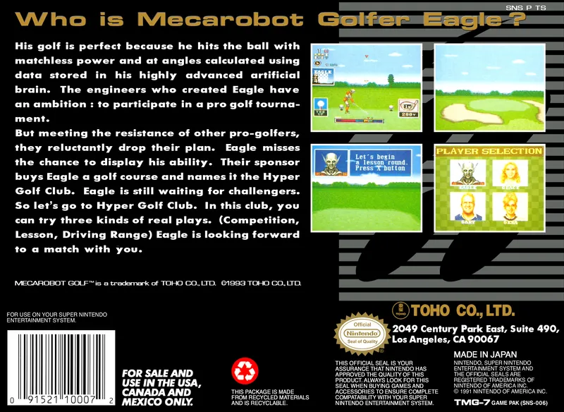 Mecarobot Golf box back