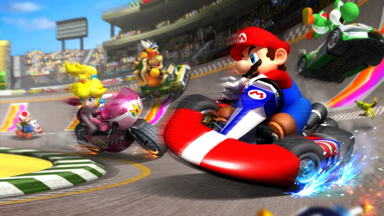 Backdrop artwork for Super Mario Kart