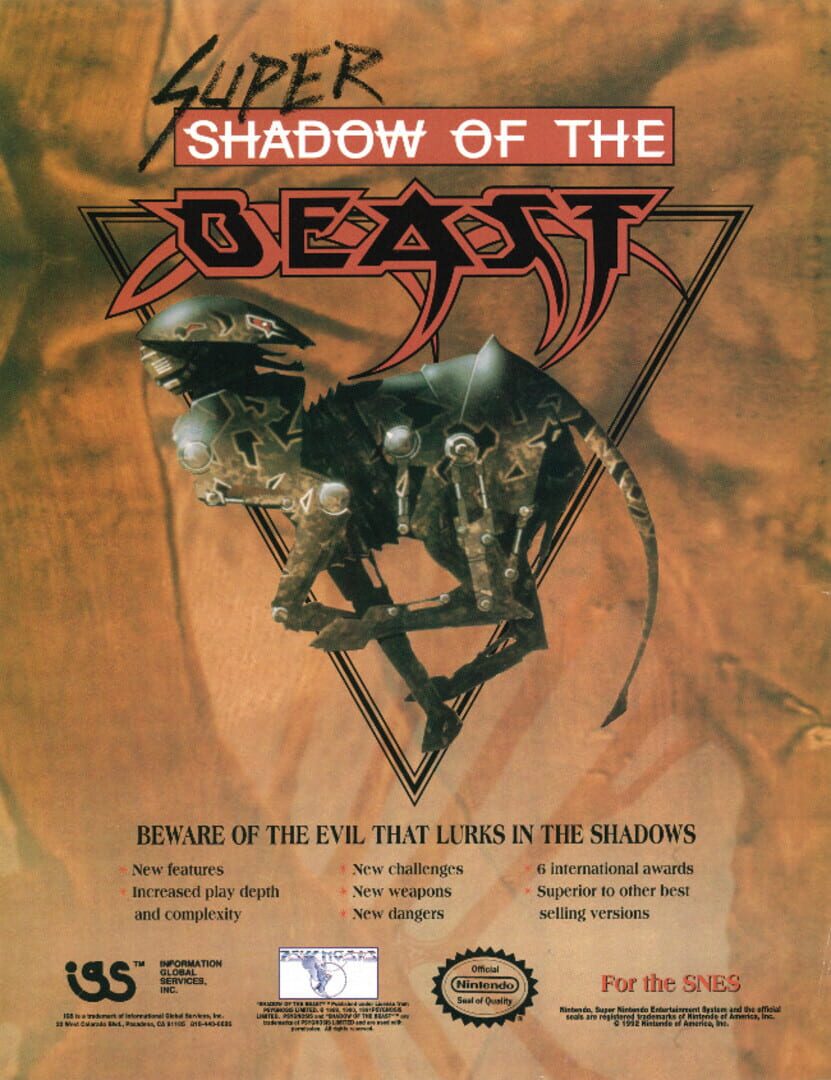Backdrop artwork for Super Shadow of the Beast