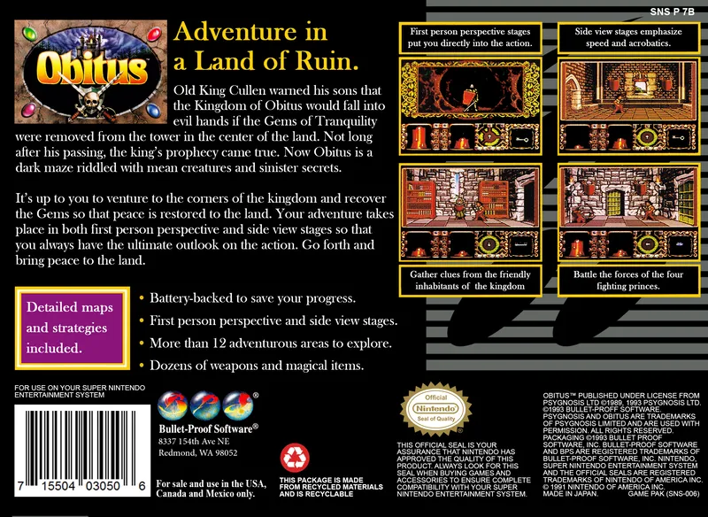 Obitus box back