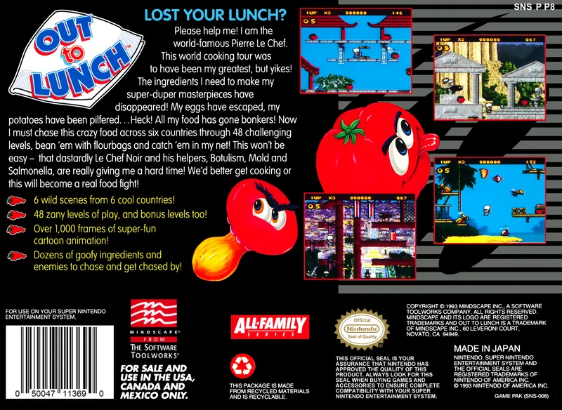 Out to Lunch box back