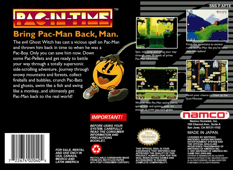 Pac-in-Time box back