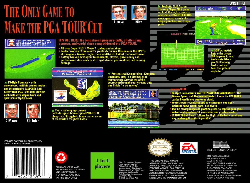 PGA Tour Golf box back