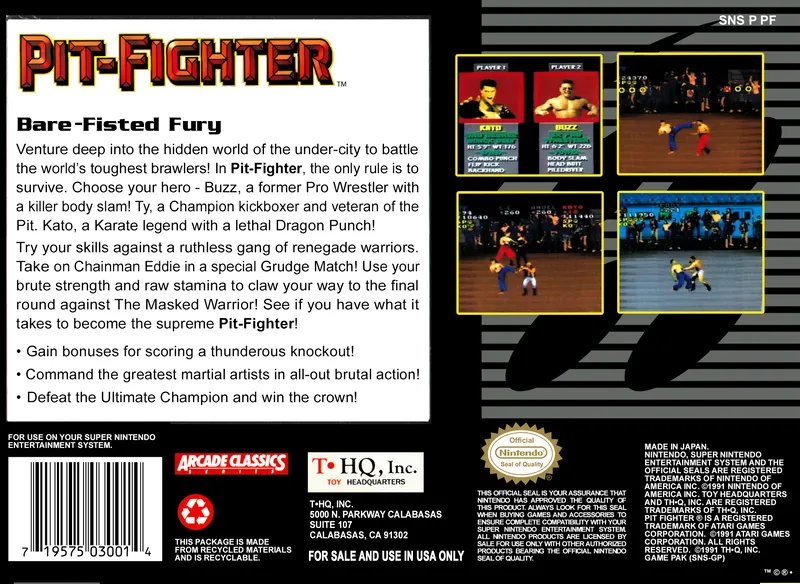 Pit-Fighter box back