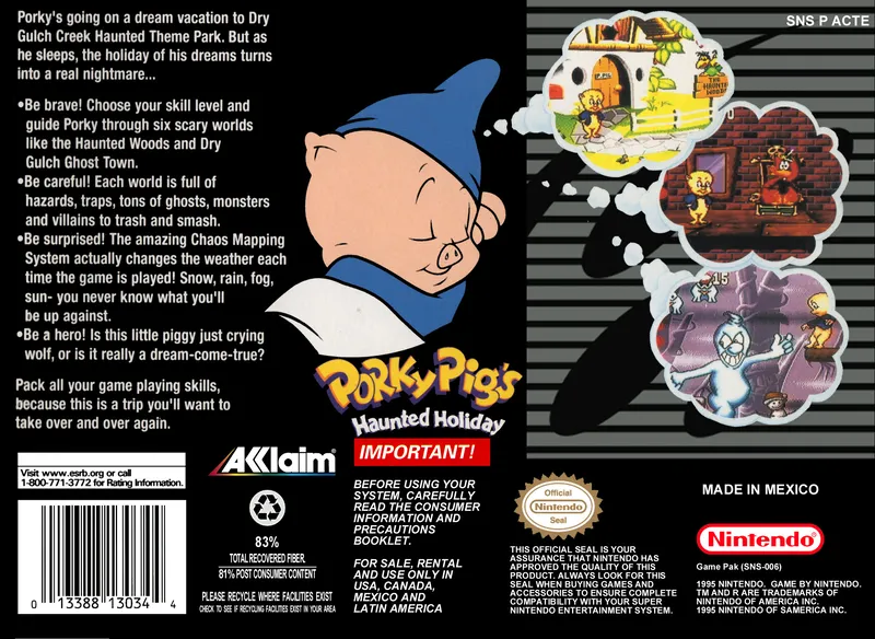 Porky Pig's Haunted Holiday box back