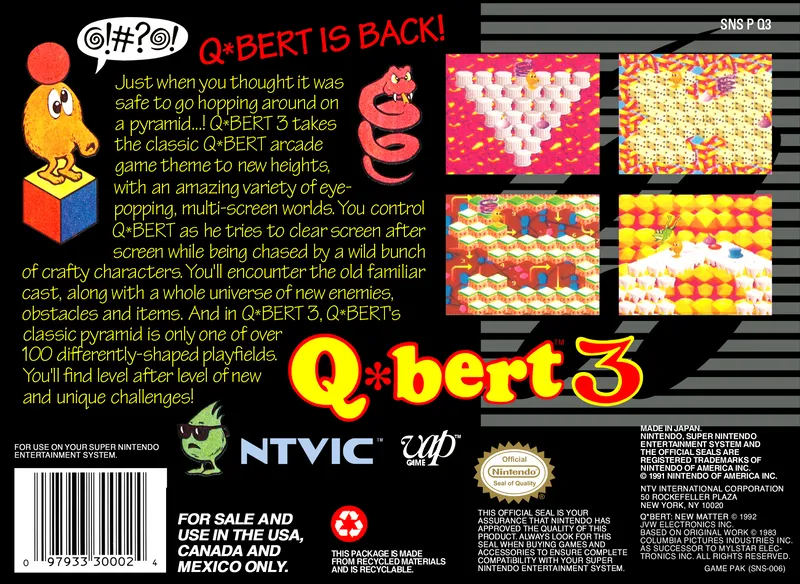 Q*bert 3 box back