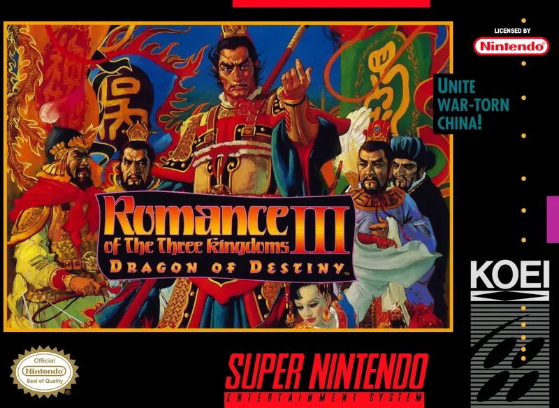 Romance of the Three Kingdoms III: Dragon of Destiny box art