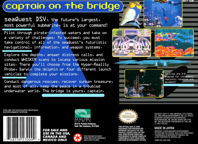 SeaQuest DSV box back