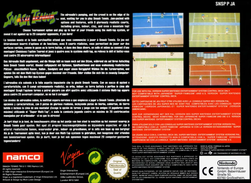 Smash Tennis box back