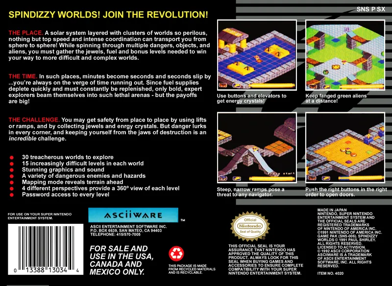 Spindizzy Worlds box back
