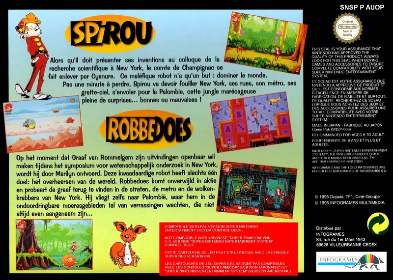 Spirou box back
