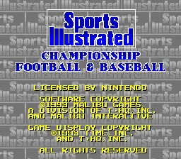 Sports Illustrated Championship Football & Baseball screenshot
