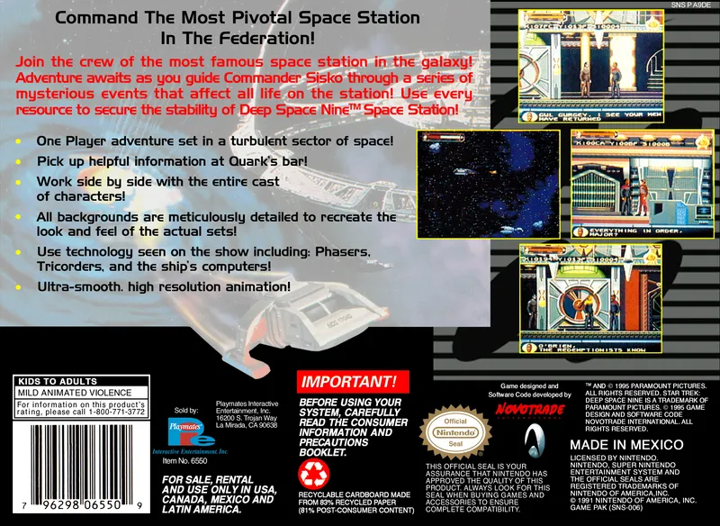 Star Trek: Deep Space Nine: Crossroads of Time box back