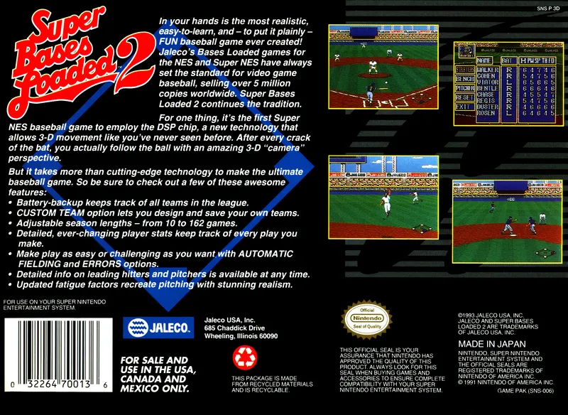 Super Bases Loaded 2 box back