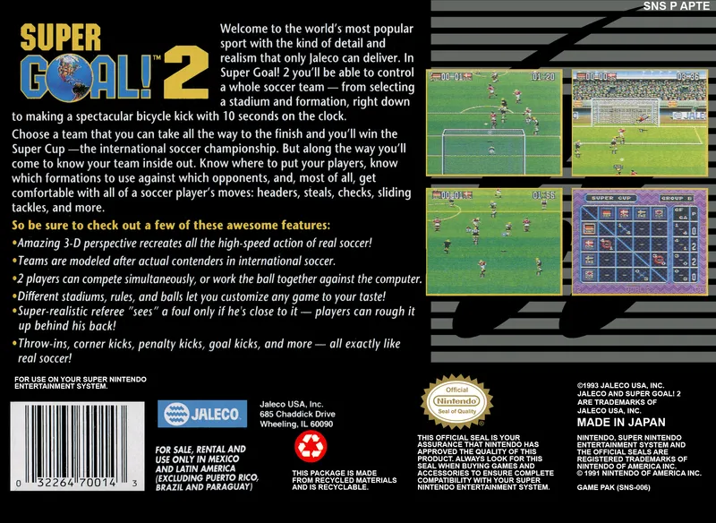 Super Goal! 2 box back