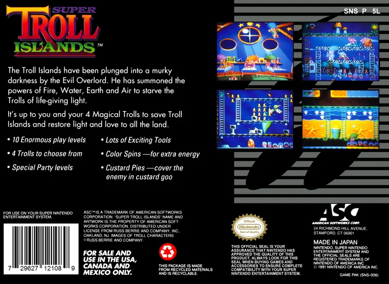 Super Troll Islands box back