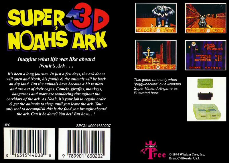 Super Noah's Ark 3D box back