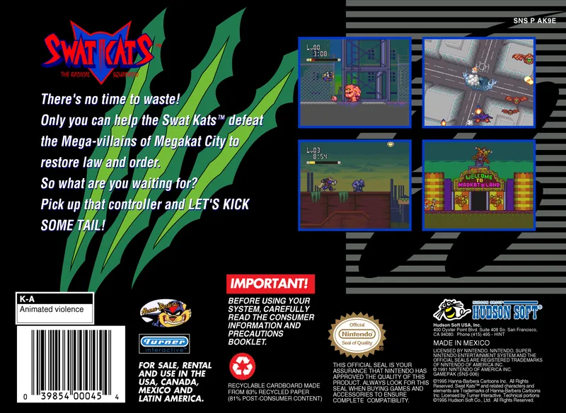 SWAT Kats: The Radical Squadron box back