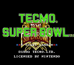 Tecmo Super Bowl screenshot