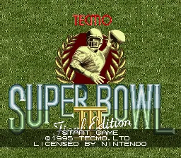 Tecmo Super Bowl III: Final Edition screenshot