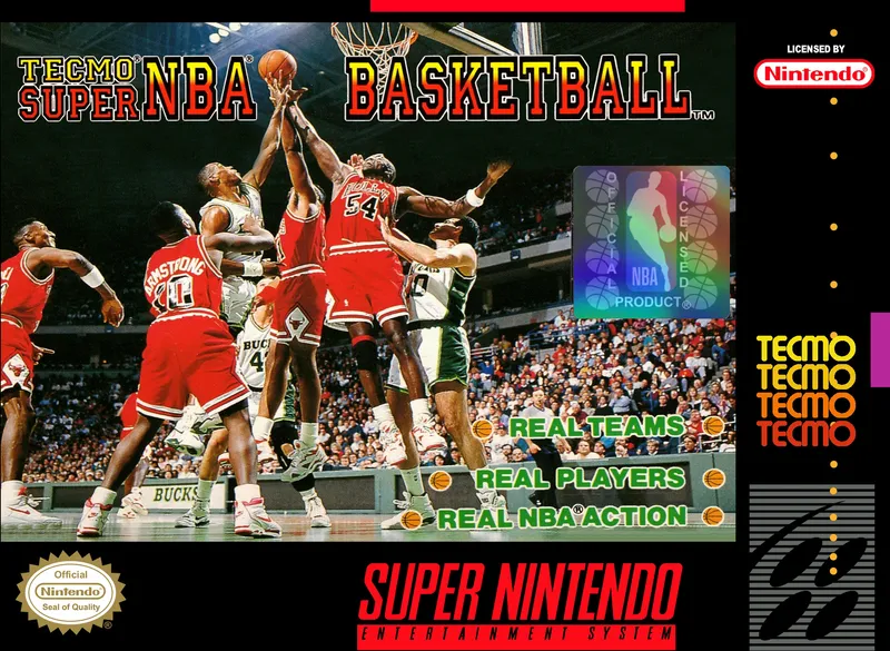Tecmo Super NBA Basketball box art