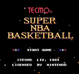 Tecmo Super NBA Basketball screenshot
