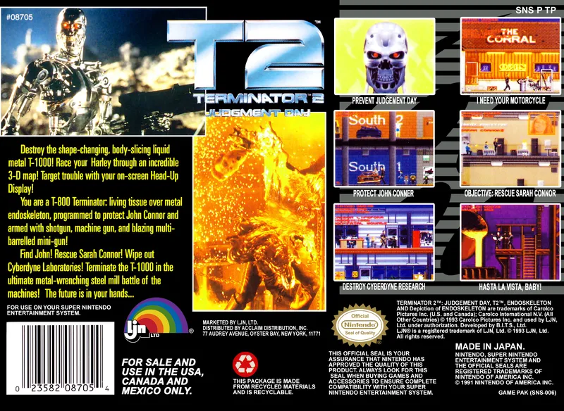 T2: Terminator 2: Judgment Day box back
