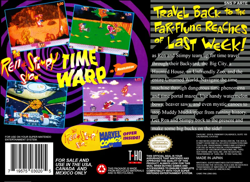 The Ren & Stimpy Show: Time Warp box back