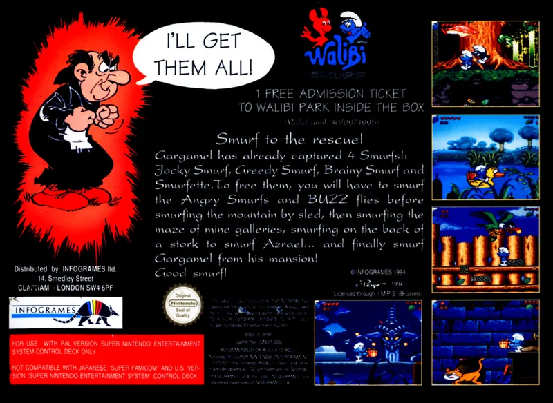 The Smurfs box back