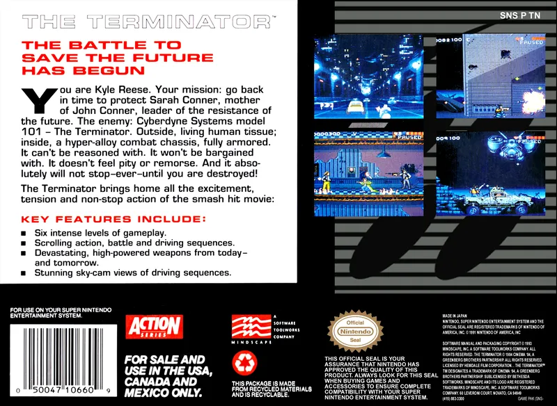 The Terminator box back