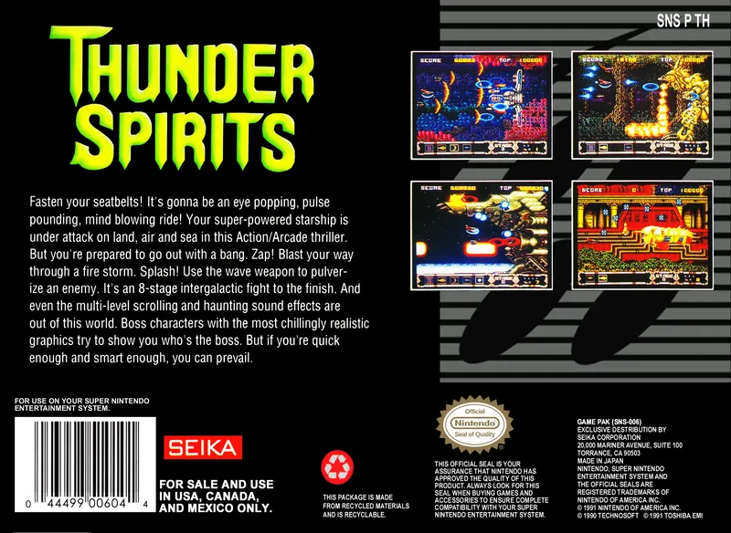 Thunder Spirits box back